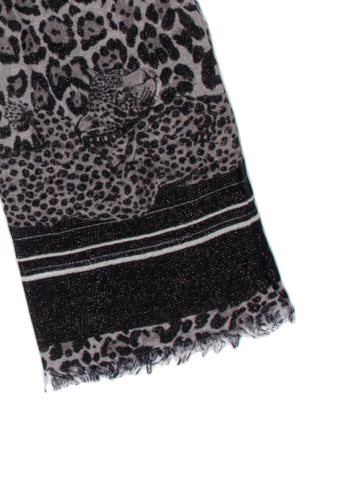 Roberto Cavalli Wool Striped Scarf
