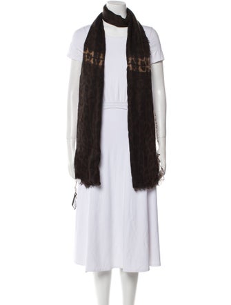 Roberto Cavalli Silk Striped Scarf