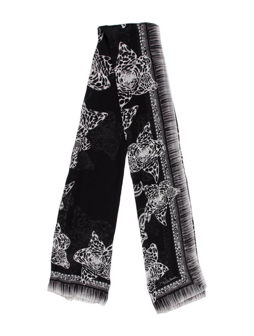 Roberto Cavalli Silk Floral Print Scarf