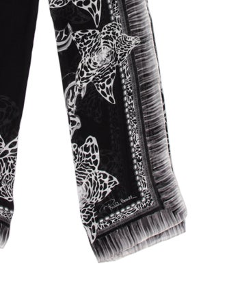 Roberto Cavalli Silk Floral Print Scarf