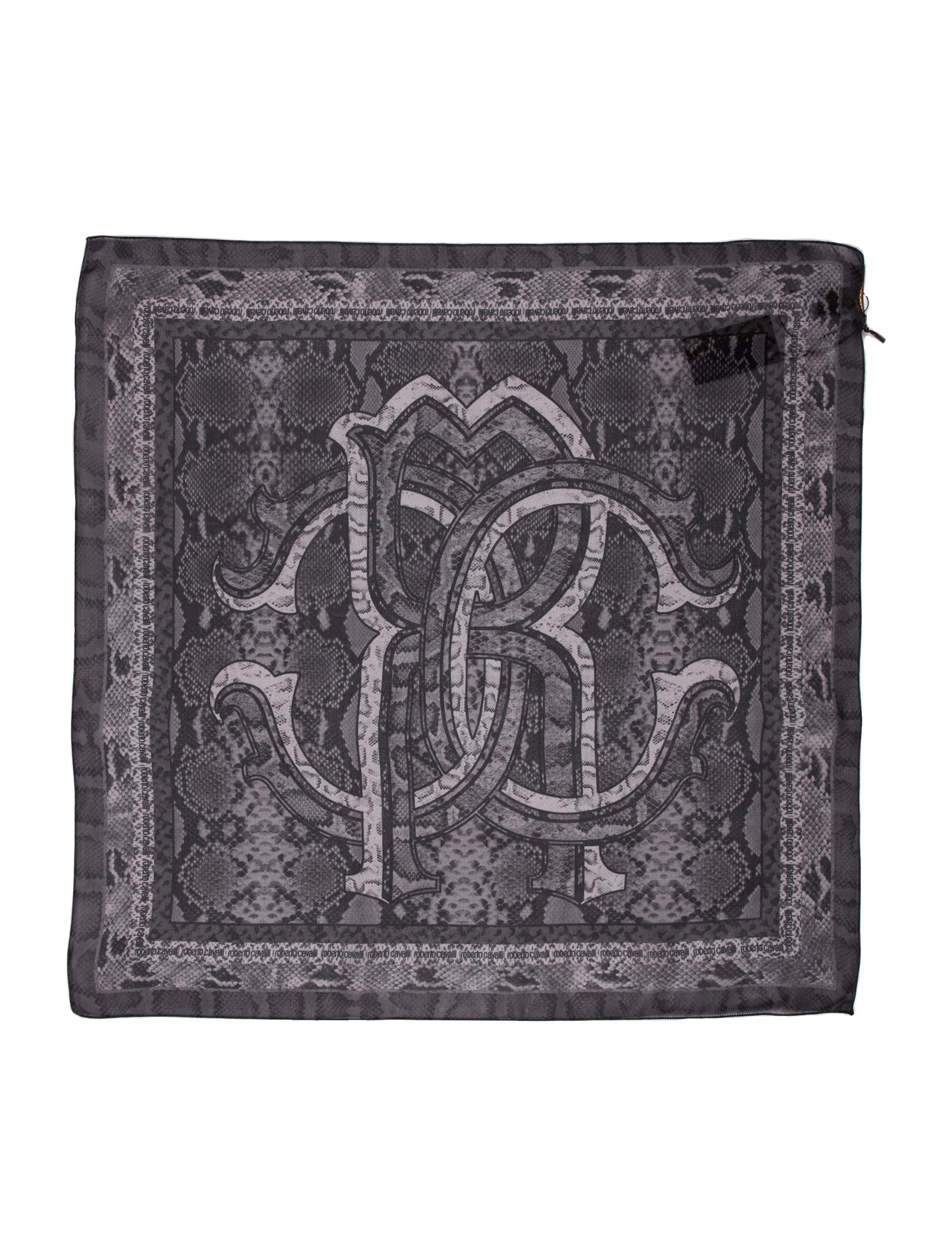 Roberto Cavalli Silk Paisley Print Scarf
