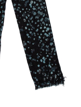 Roberto Cavalli Cashmere Floral Print Scarf