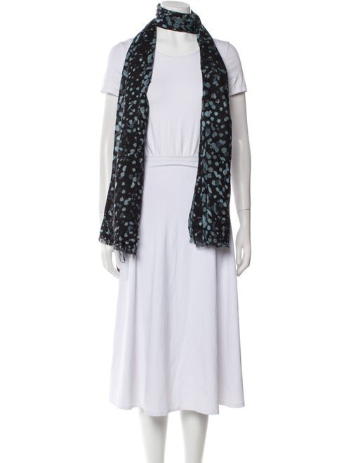 Roberto Cavalli Cashmere Floral Print Scarf