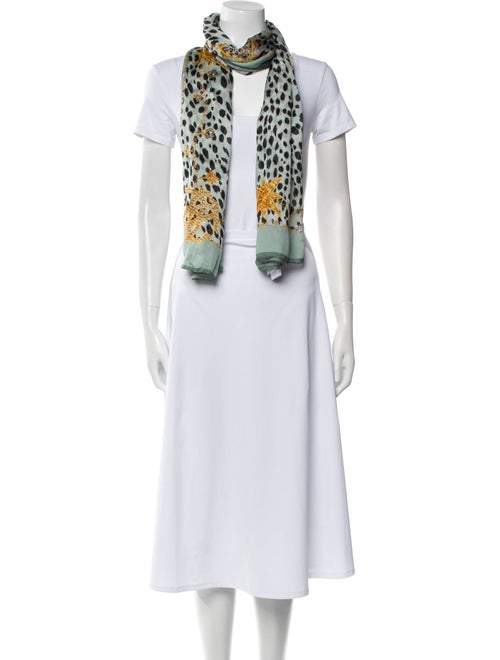 Roberto Cavalli Silk Floral Print Scarf