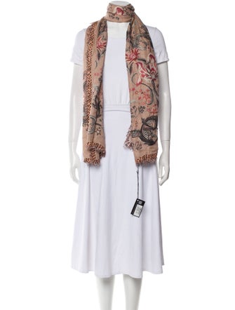 Roberto Cavalli Silk Paisley Print Scarf