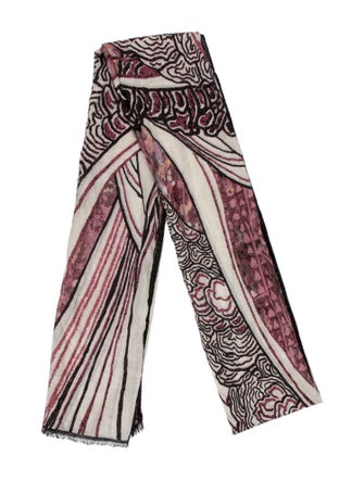 Roberto Cavalli Wool Paisley Print Scarf