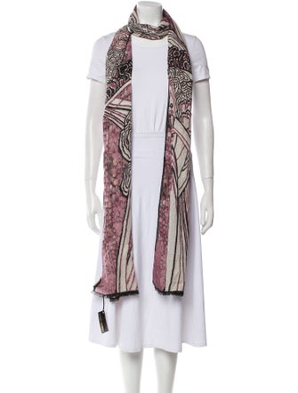 Roberto Cavalli Wool Paisley Print Scarf