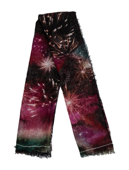 Roberto Cavalli Cashmere Striped Scarf