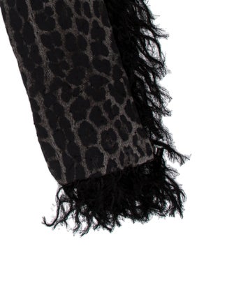 Roberto Cavalli Silk Animal Print Scarf