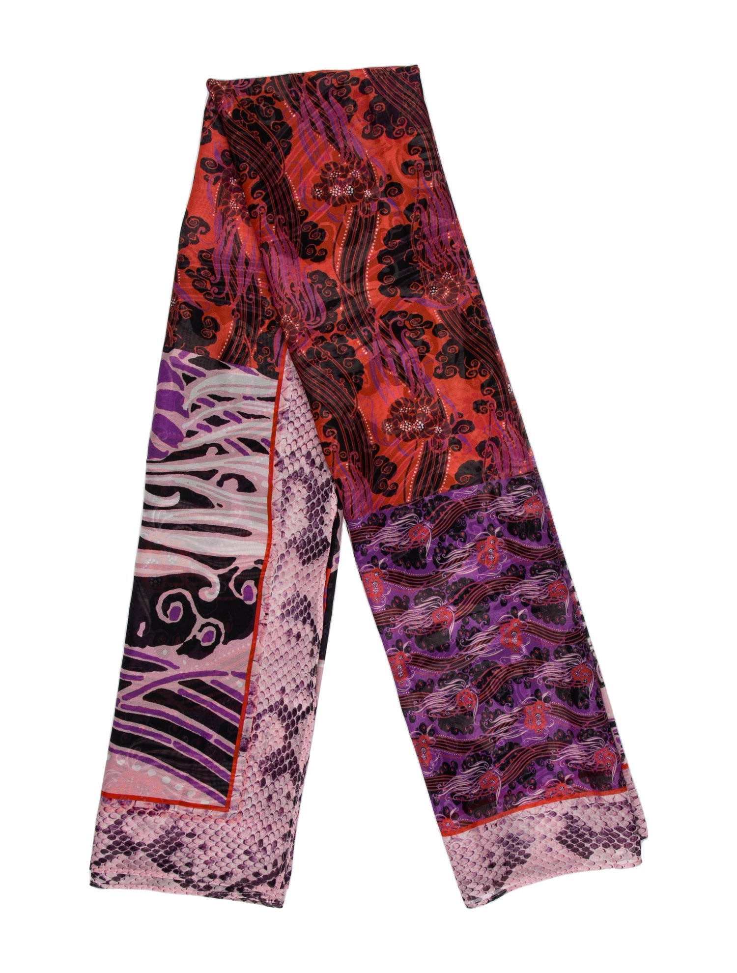 Roberto Cavalli Silk Printed Scarf