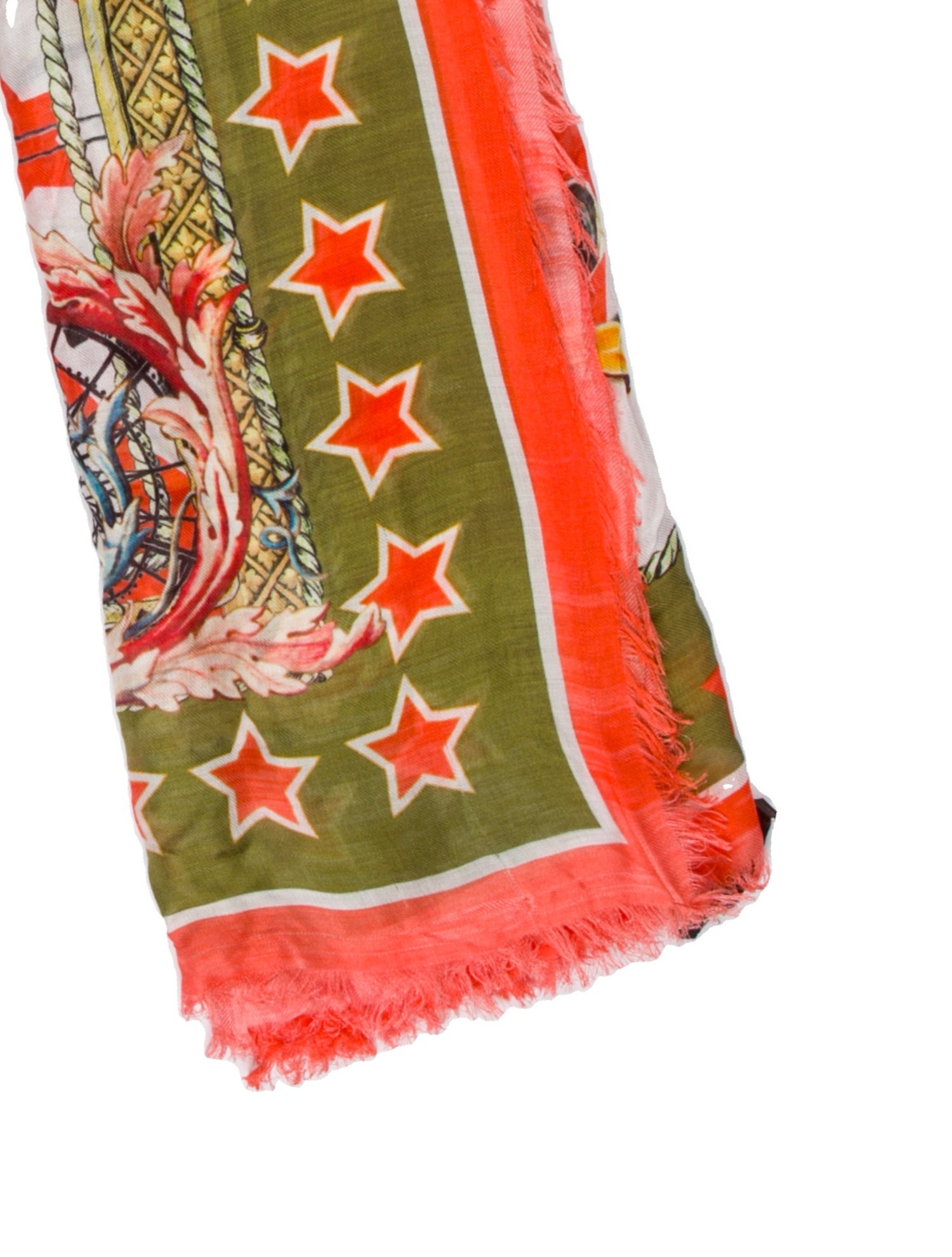 Roberto Cavalli Silk Floral Print Scarf