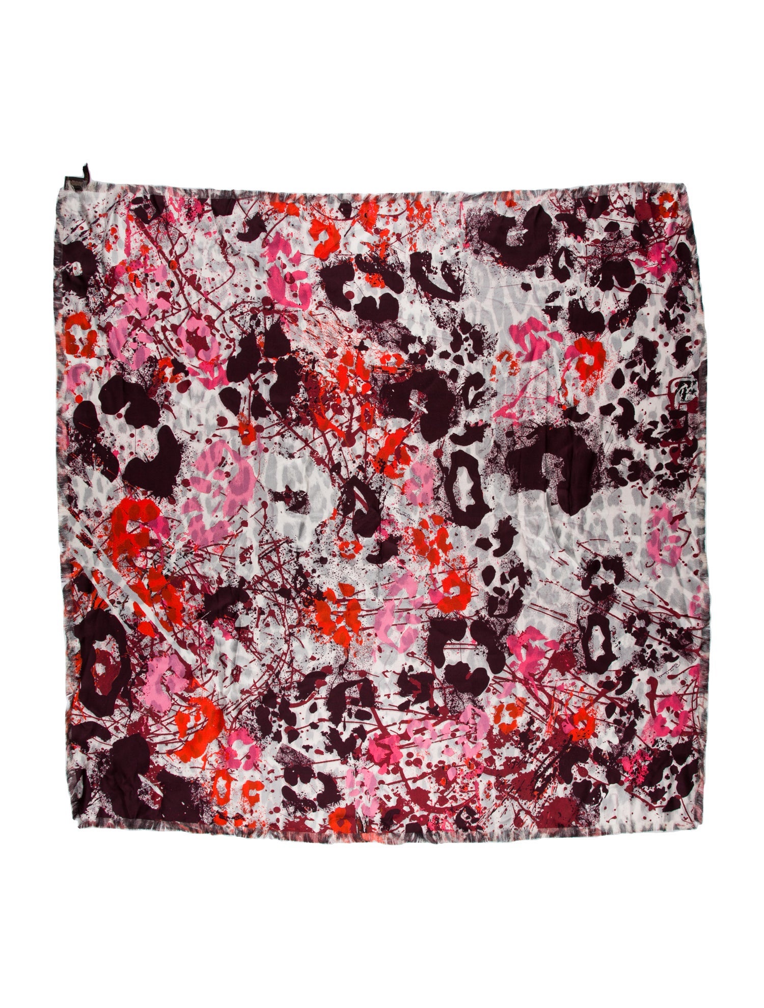 Roberto Cavalli Silk Floral Print Scarf