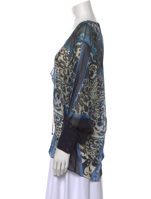 Roberto Cavalli Printed V-Neck Blouse