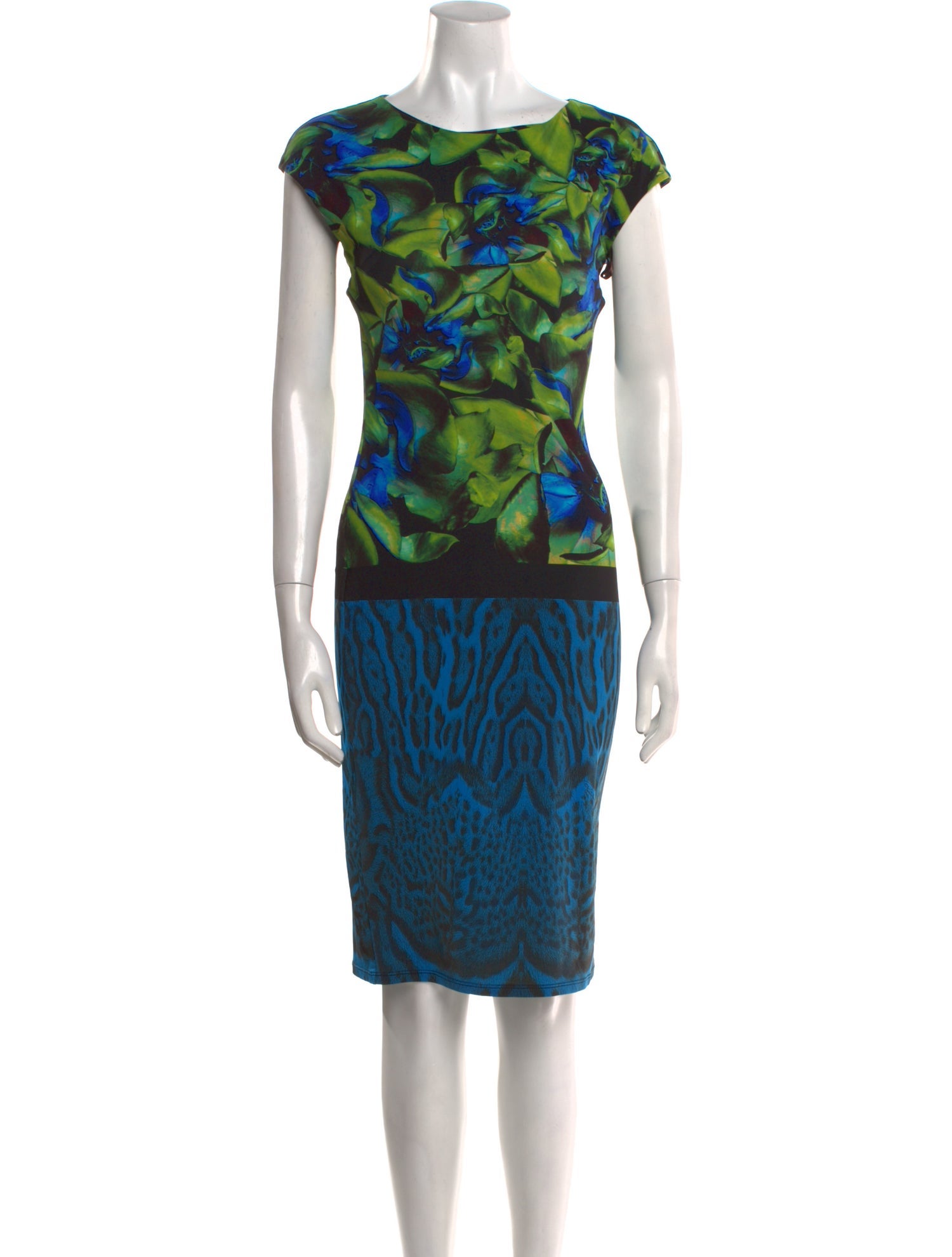 Roberto Cavalli Printed Knee-Length Dress