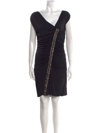 Roberto Cavalli V-Neck Mini Dress