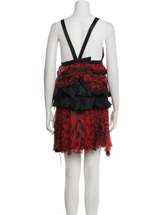 Roberto Cavalli Silk Knee-Length Dress