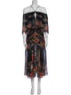 Roberto Cavalli Silk Midi Length Dress