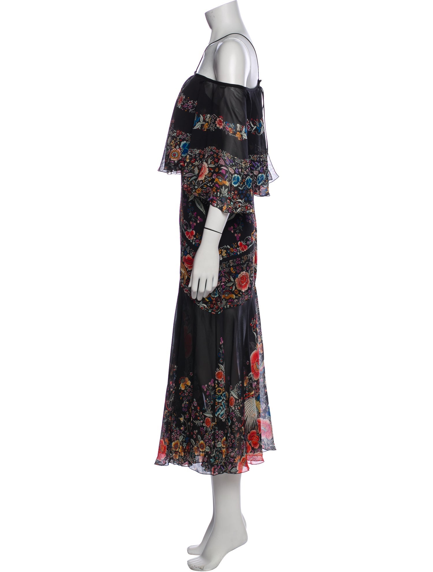 Roberto Cavalli Silk Midi Length Dress