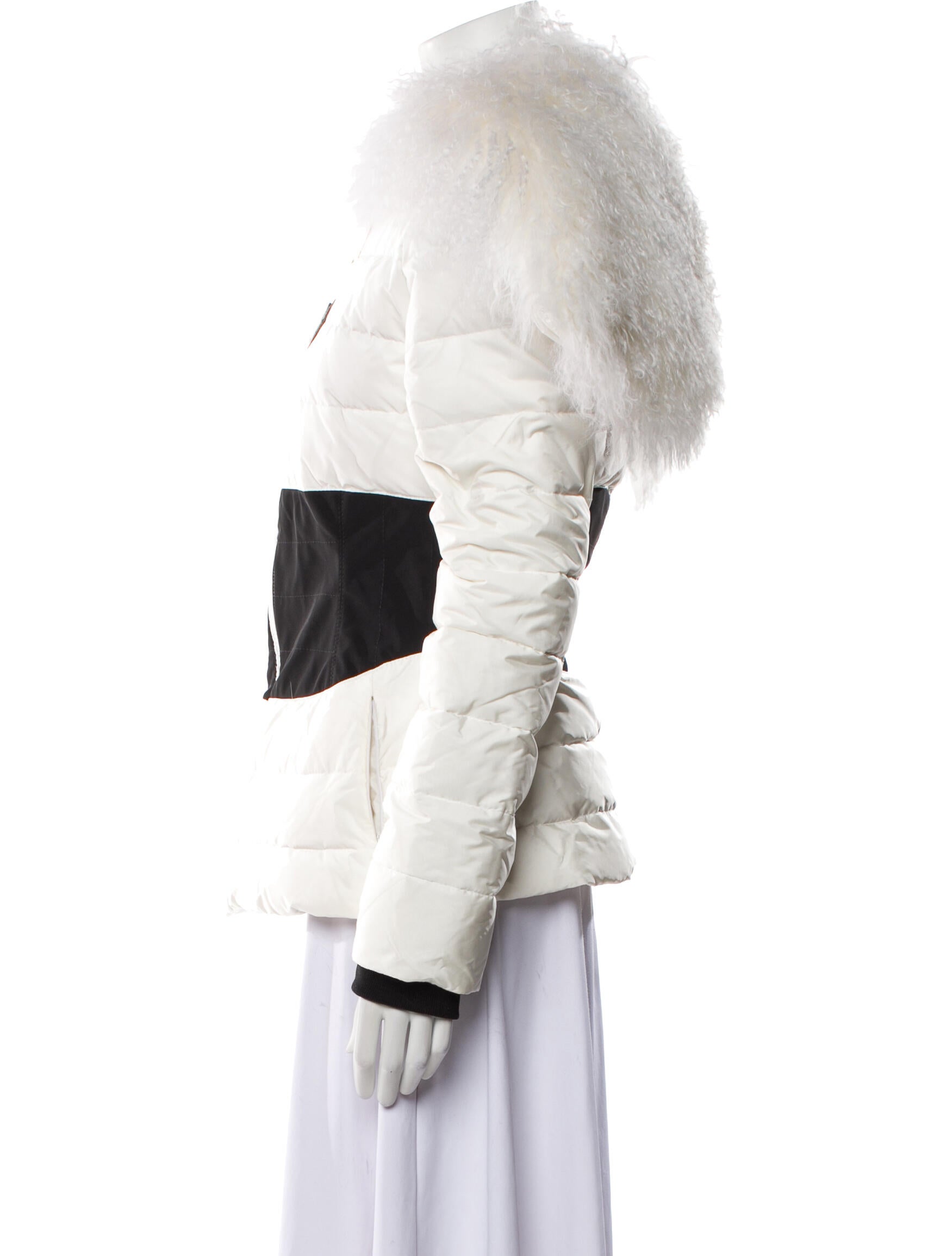 Roberto Cavalli Colorblock Pattern Down Jacket