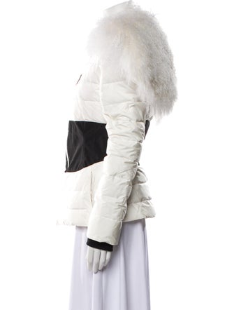 Roberto Cavalli Colorblock Pattern Down Jacket