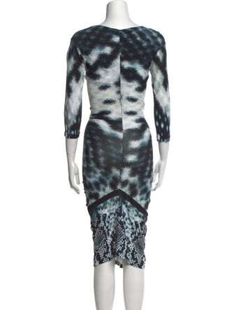 Roberto Cavalli Tie-Dye Print Midi Length Dress