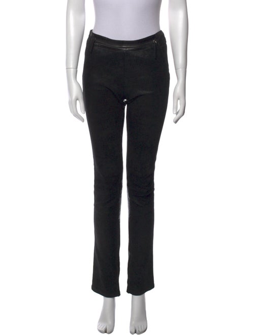 Roberto Cavalli Leather Straight Leg Pants