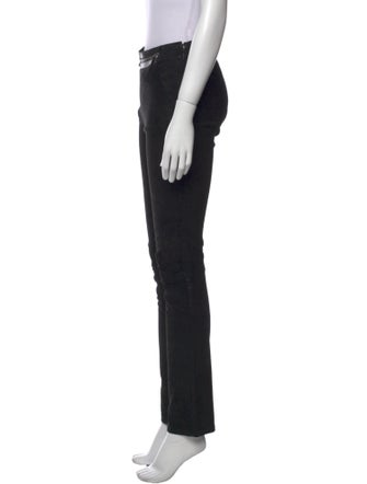 Roberto Cavalli Leather Straight Leg Pants