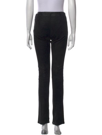 Roberto Cavalli Leather Straight Leg Pants