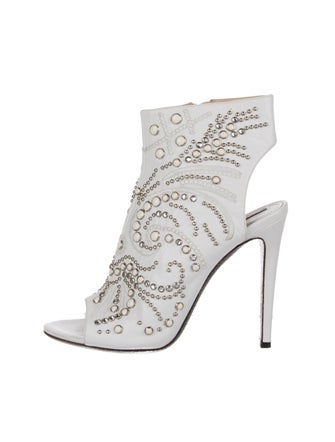 Roberto Cavalli Leather Patterned Gladiator Sandals