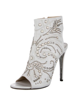 Roberto Cavalli Leather Patterned Gladiator Sandals