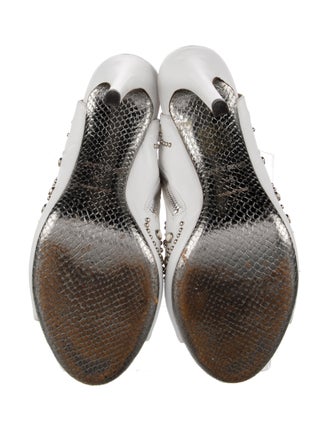 Roberto Cavalli Leather Patterned Gladiator Sandals