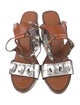 Roberto Cavalli Leather Colorblock Pattern Sandals