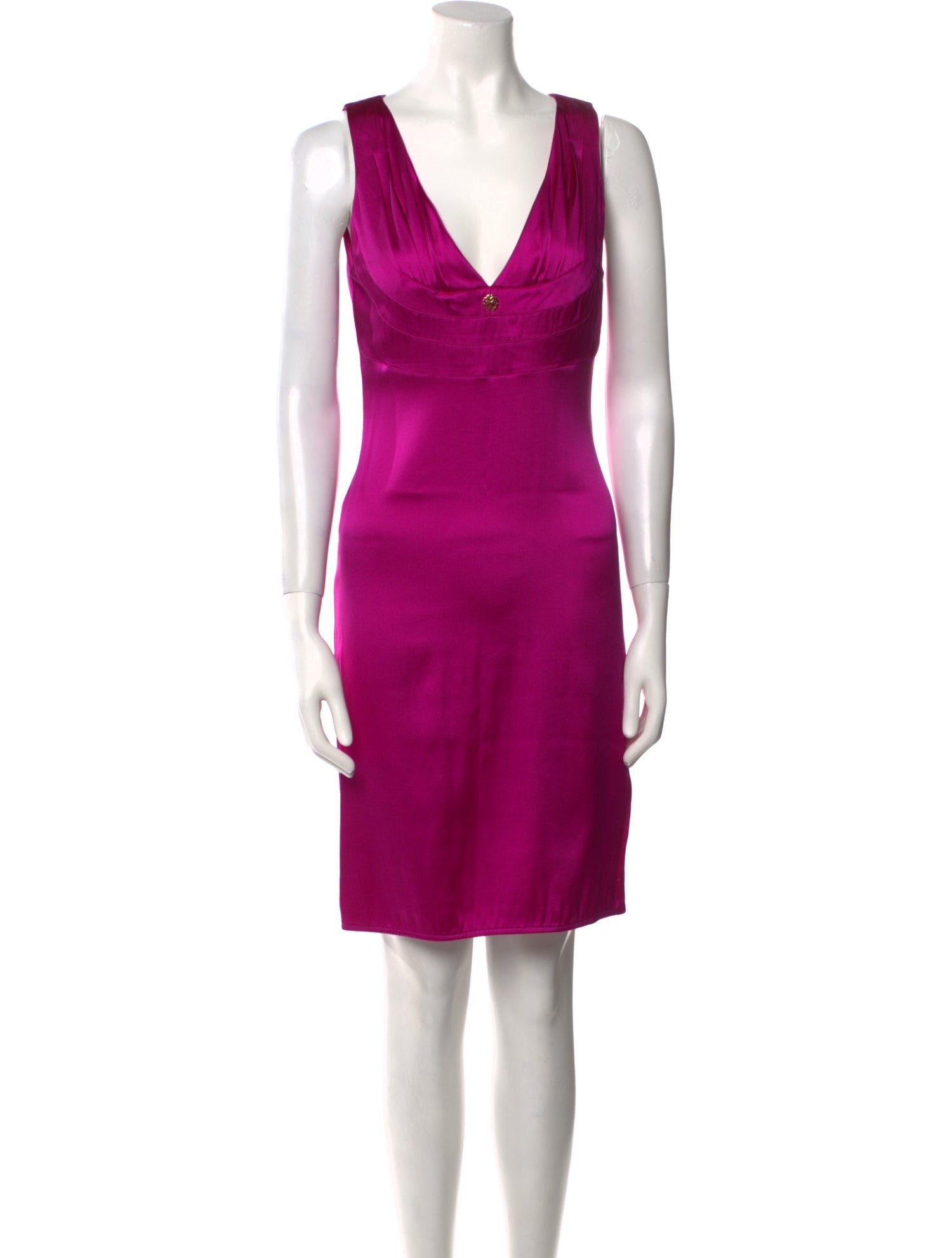 Roberto Cavalli Silk Knee-Length Dress