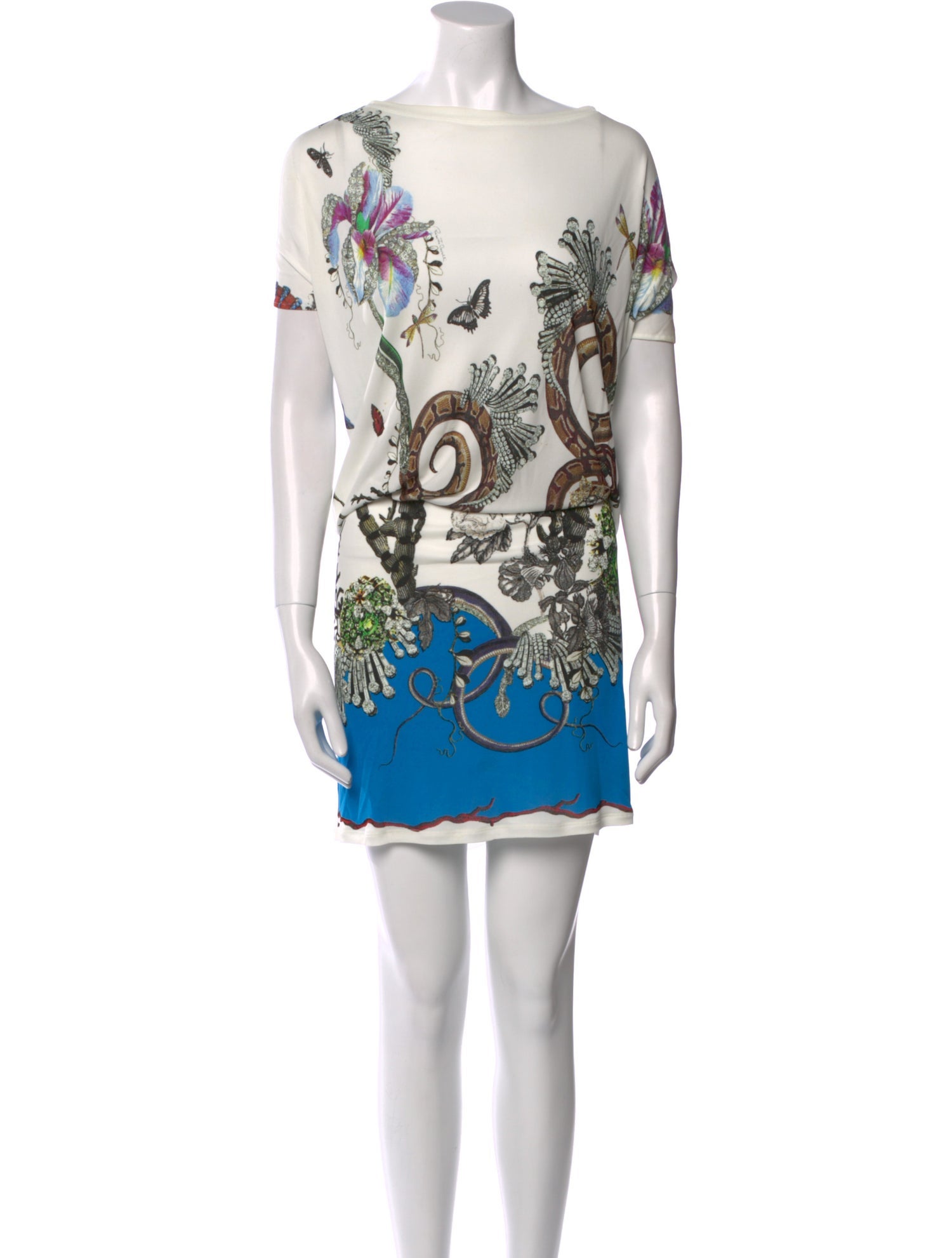 Roberto Cavalli Printed Knee-Length Dress