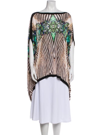 Roberto Cavalli Printed Bateau Neckline Sweater