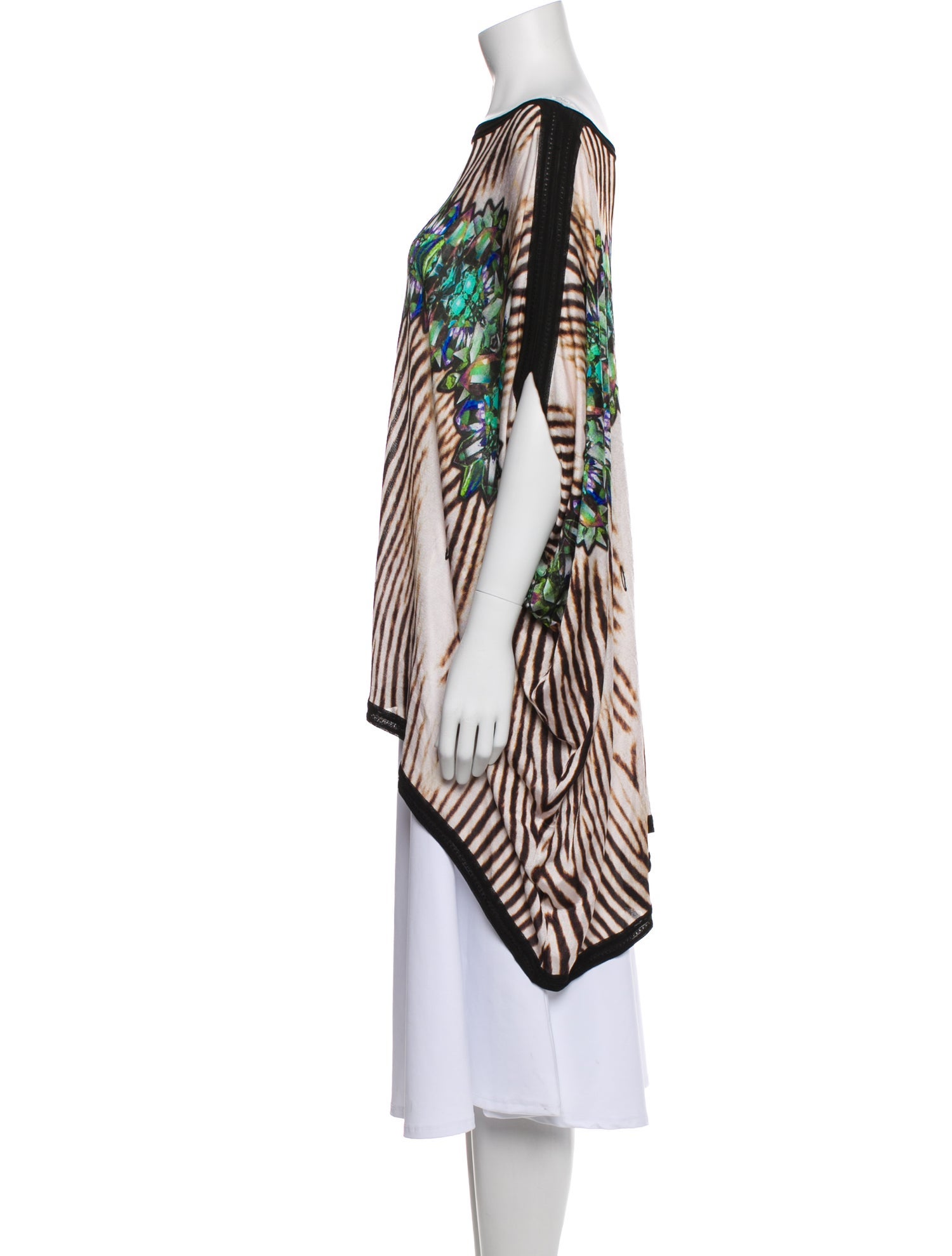 Roberto Cavalli Printed Bateau Neckline Sweater