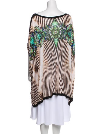 Roberto Cavalli Printed Bateau Neckline Sweater