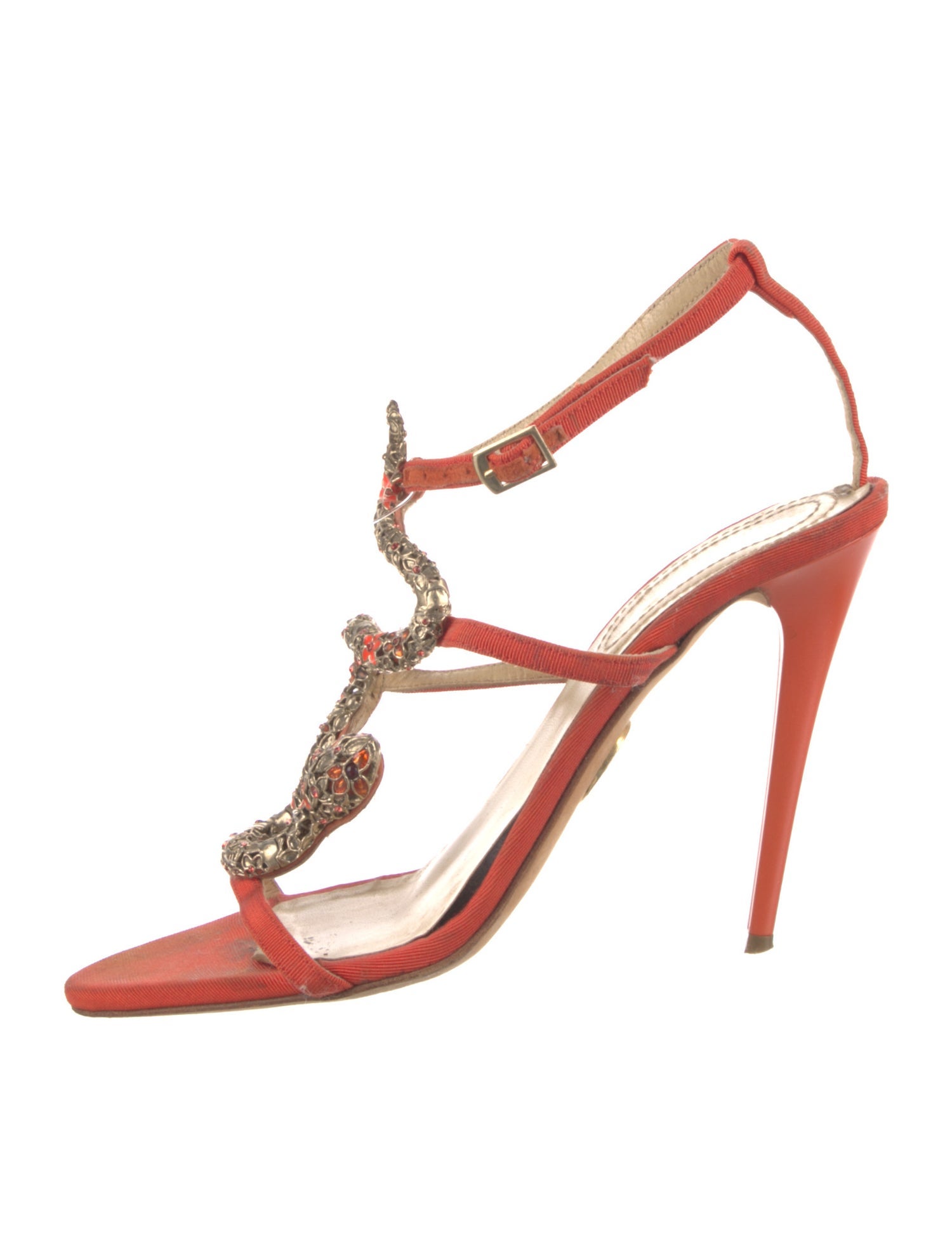 Roberto Cavalli T-Strap Sandals