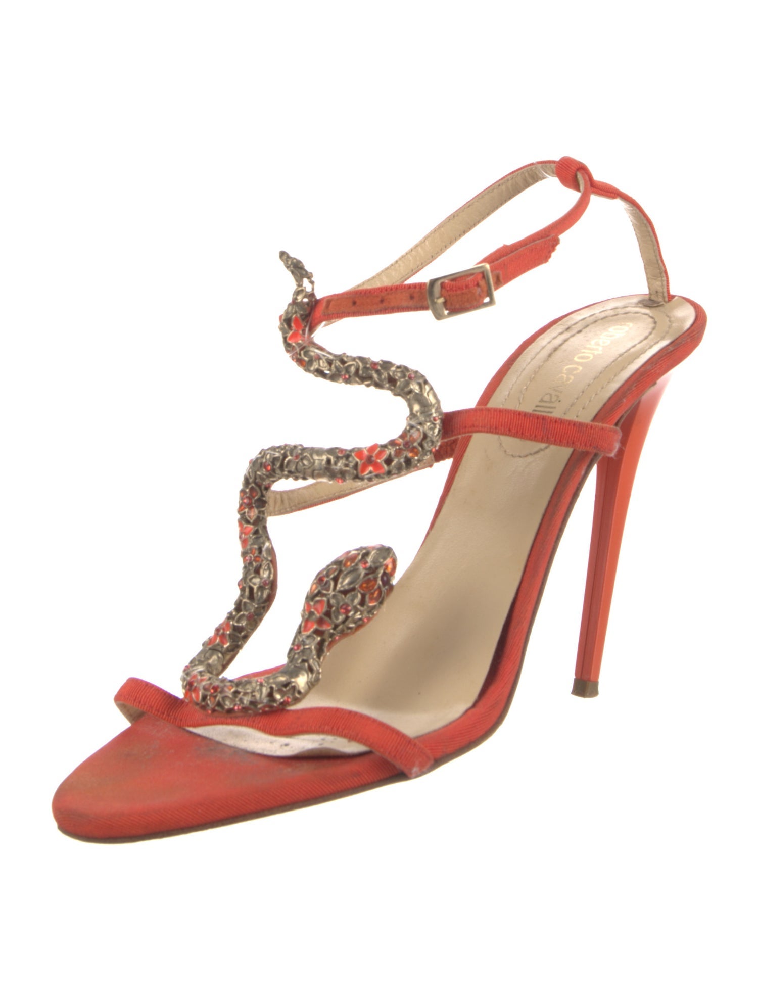 Roberto Cavalli T-Strap Sandals