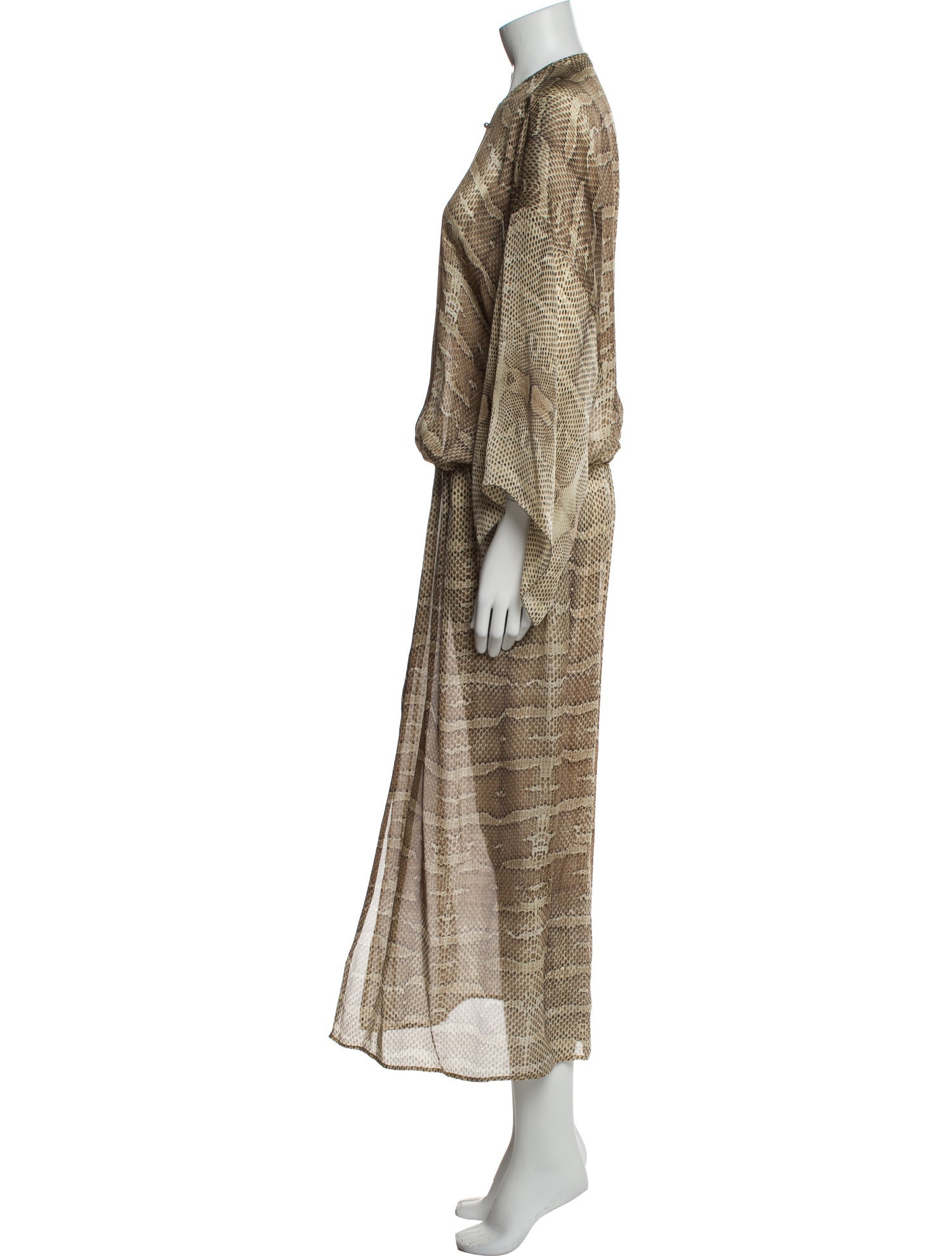 Roberto Cavalli Silk Long Dress