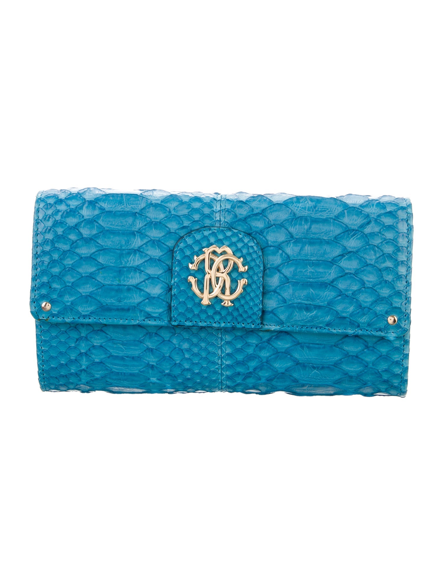 Roberto Cavalli Snakeskin Wristlet