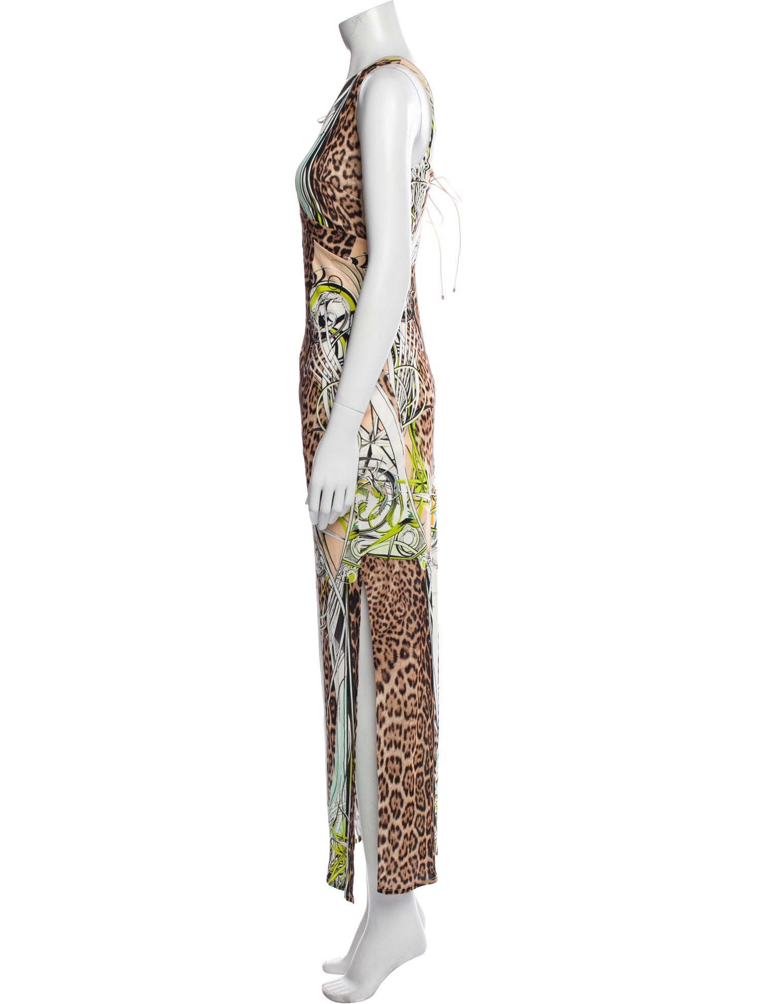 Roberto Cavalli Nylon Long Dress