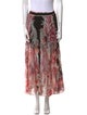 Roberto Cavalli Silk Midi Length Skirt