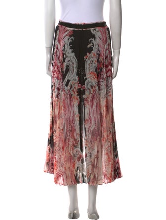Roberto Cavalli Silk Midi Length Skirt