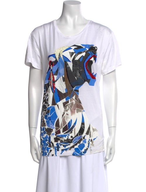 Roberto Cavalli Graphic Print Crew Neck T-Shirt