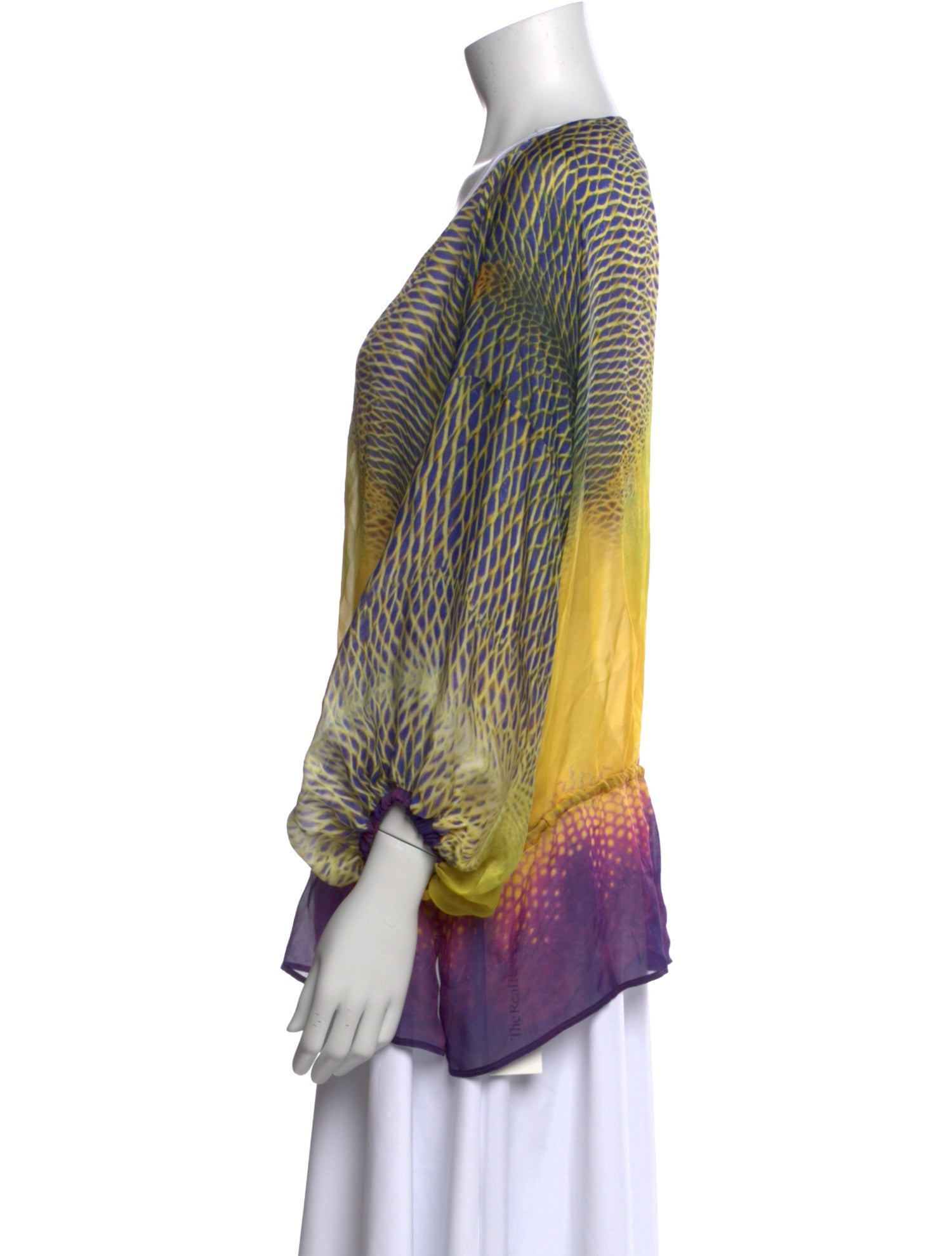 Roberto Cavalli Silk Printed Blouse