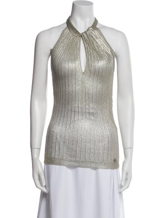Roberto Cavalli Halterneck Sleeveless Top