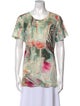 Roberto Cavalli Printed Scoop Neck T-Shirt