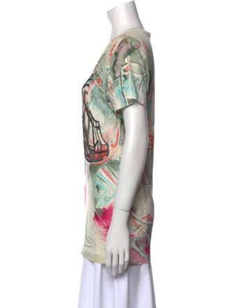 Roberto Cavalli Printed Scoop Neck T-Shirt