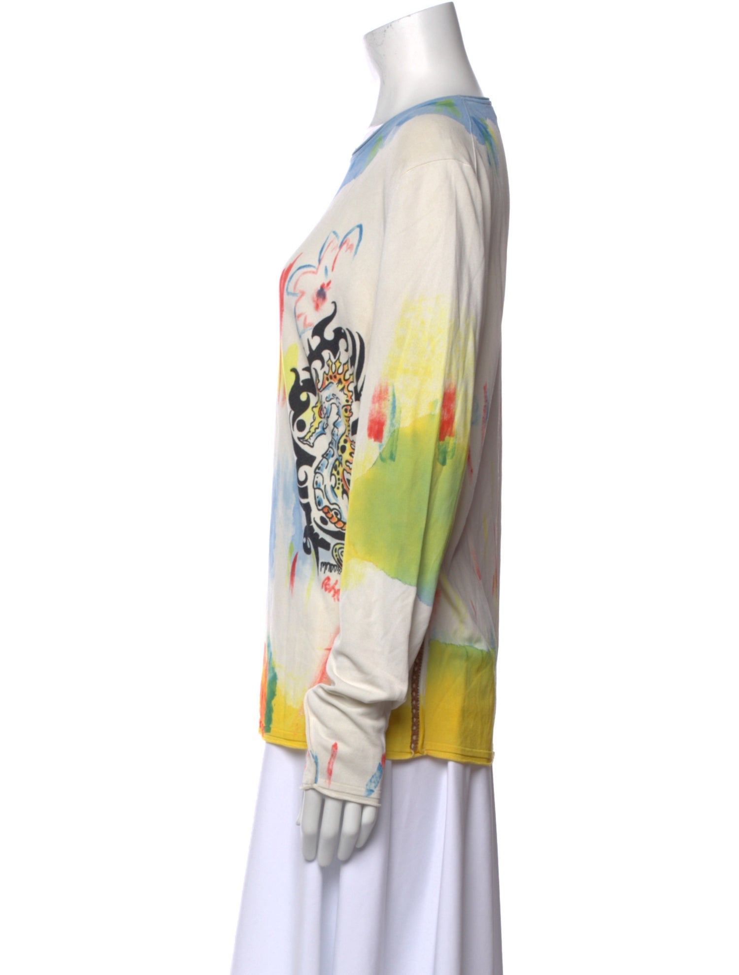 Roberto Cavalli Printed Scoop Neck Top